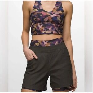 PrAna Halle Shorts Women‎ Size 6 Black Standard Fit Hiking Outdoor